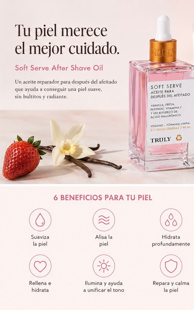 Truly Beauty aceite aclarante post afeitado.