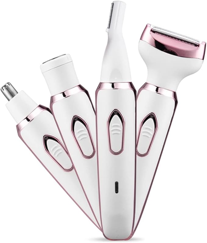 Depiladora Eléctrica 4 en 1 para Mujer | Recargable por USB-C,