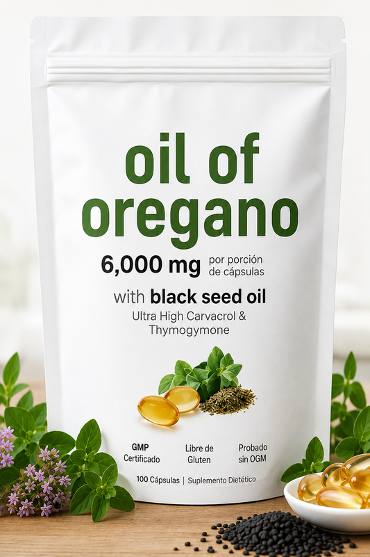 Aceite de Orégano con Aceite de Semilla Negra
